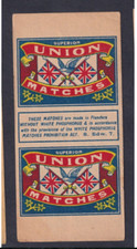 Old Matching Label Belgium BN142620 Union English Flags