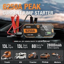Démarreur Batterie Auto Camion 6250A 30000mAh Portable Booster Batterie Externe