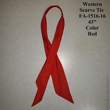 FA-1516-16 Red Western Scarf Tie - 43"
