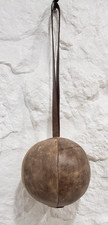 Antique Vintage Brown Leather Boxing Punching Bag Medicine BALL