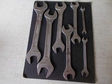 Lot de 7 clés plates à fourches FACOM, n° 44.