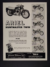 1958 Ariel Huntmaster Square Four Cyclone Red Hunter Scrambler vintage print Ad