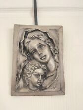 Sculpture Tableau Etain Jeune Femme fille Bas Relief par CACHOT Artisan Provence