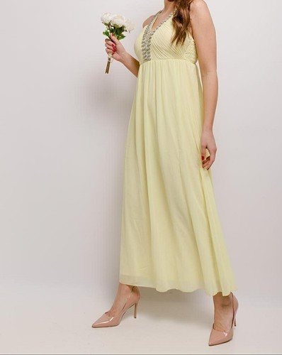 Robe soiree longue jaune - robe,