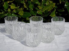 Service de 6 verres à whisky en cristal d'Arques modèle Longchamps