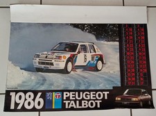 CALENDRIER PEUGEOT TALBOT de  1986 205 RALLYE - 205 GTI