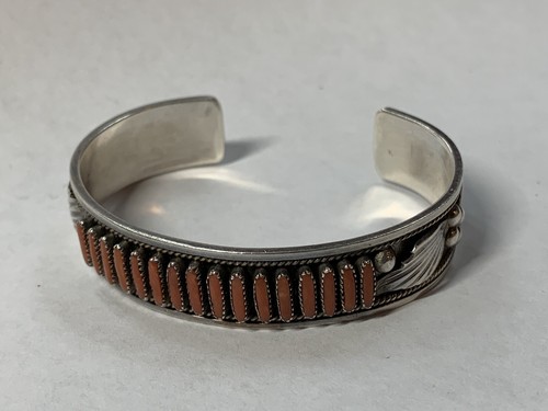 Vintage sterling silver - silver, coral