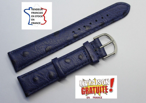 Bracelet montre 18mm bleu - bracelet,
