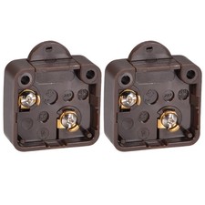 Garde-robe Porte Lumière Cabinet Interrupteur Fermé 110-250V 2A Marron 2Pcs