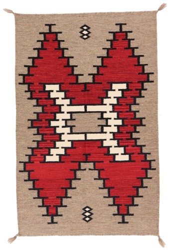 Tapis gris laine navajo - laine, navaho