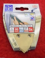 Papier pour Black&decker Bosch Metabo Ponceuse Triangle 400 Grain 96 MM Lux