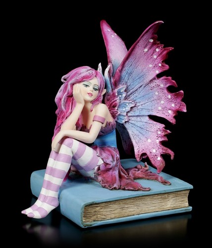 Statuette elfe livre - statuette,