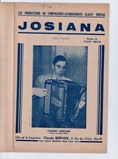 ACCORDÉON CLAUDY SERVAIS PARTITION JOSIANA VALSE MUSETTE