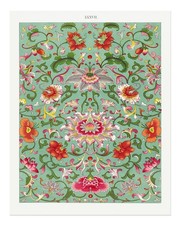 Motif floral art mural