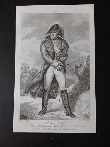 Gravure maréchal michel - gravure,
