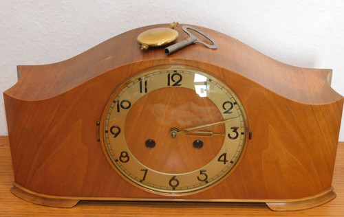 Vintage horloge bois - horloge,