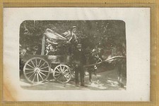 Cpa Carte Photo RPPC attelage