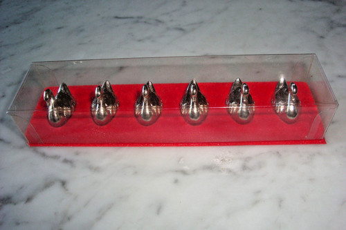 Lot cygnes metal porte - metal,