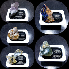 Super lot 6 pièces Azurite Sélénite Améthyste Calcite Fluorine Collection