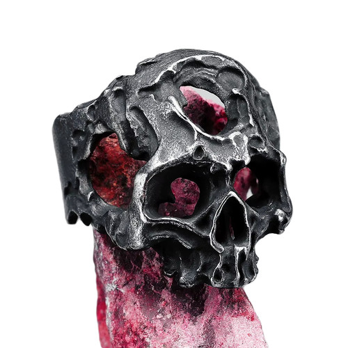 Bague tete mort - de, chevaliere