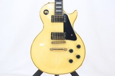 (Gibson) Guitare électrique solide Les Paul Custom Alpine White Gold Hardware...