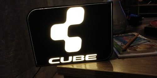 Logo lumineux cube - logo,