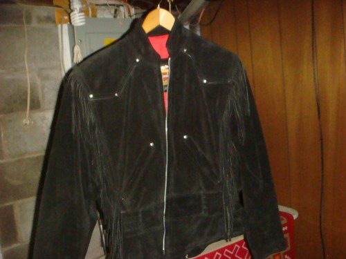 Vintage harley suede leather - suede,