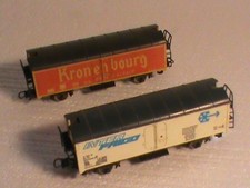 lot 2 wagons frigo HO LIMA