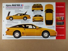 1992 Alpine A610 specs photos