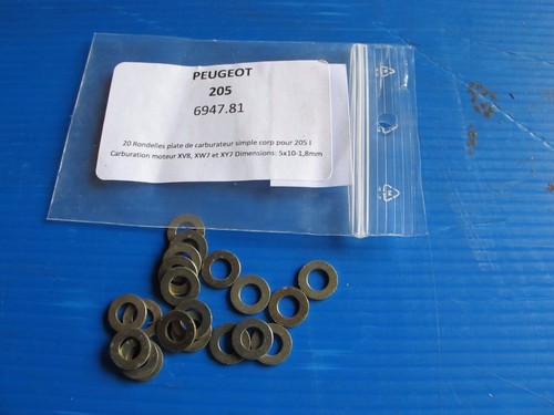 Rondelles plates de - 20,