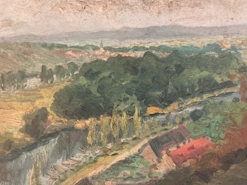 Belle peinture huile - , panneau