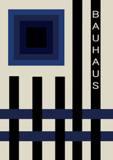 AFFICHE POSTER - Bauhaus Bleu