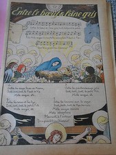Music Sheet Music Between the Boeyf and the Ane Grey Drawing Print 1935