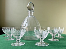 Service à liqueur gravé en