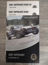 Caterham Superlight R300 SV Flyer Leaflet Brochure + Price Lists 2007