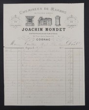Invoice 1822 COGNAC MARBLE FIREPLACE JOACHIM MONDET illustrated 95