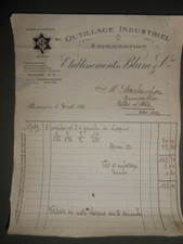 facture ancienne outillage