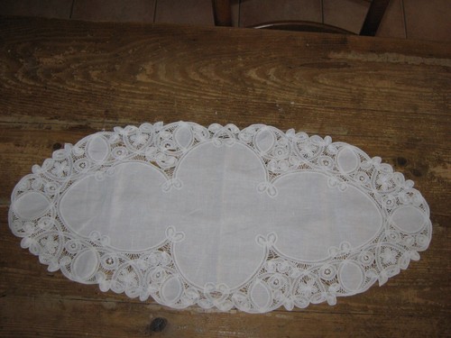 Centre table ovale ancien - table,