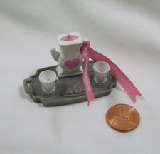Fisher Price Sweet Sounds Loving Family Tea Tray Pot Cups Interactive Dollhouse
