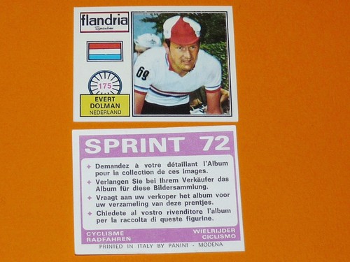 Panini sprint cyclisme 1972 - sprint,