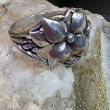 Bague Vintage Fleur Argent 925