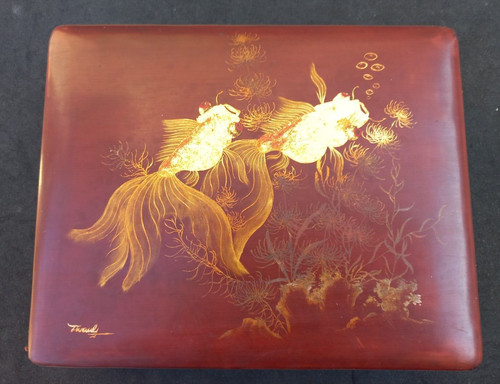 Coffret boîte laque décor - coffret,