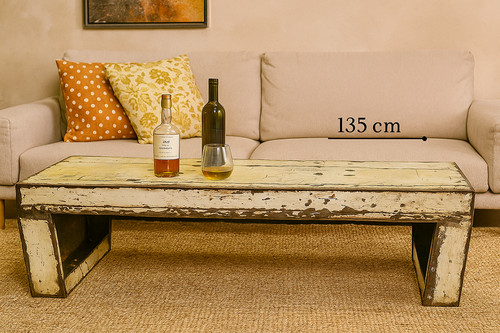 Table basse métal vintage - basse, en