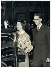 Belgium, King Baudouin and Queen Fabiola Vintage Silver Print Silver Print