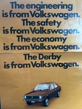 VW Volkswagen Derby 1977 Car Sales Information Brochure