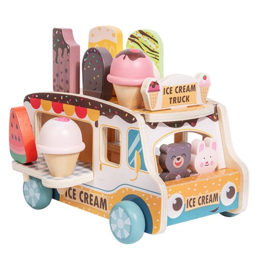 Camion crème glacée en - glacée,