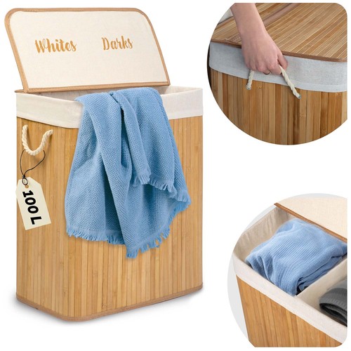 Panier linge bambou avec - en,
