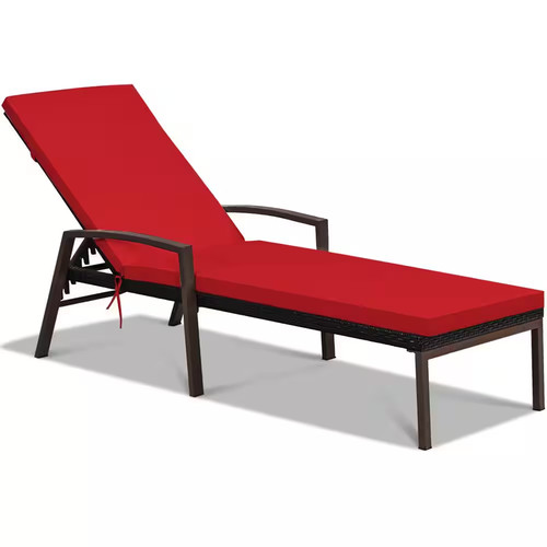 Adjustable rattan chaise - adjustable,