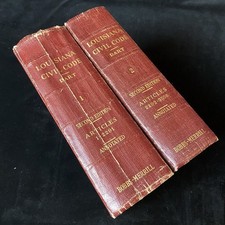 Civil Code of the State of Louisiana Revision of 1870 Vol. 1 & 2 2nd Ed. Dart