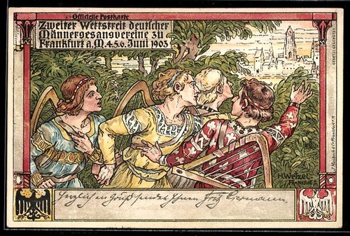 Carte postale francfort main - carte,